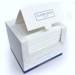 NEW! Clean Skin Club Disposable Biodegradable Towels Facial Cloth XL